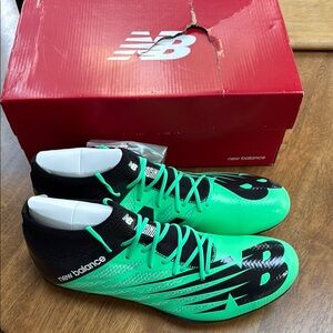 New Balance Neon Green and Black Athletic Cleats
